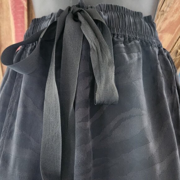 Zadig & Voltaire black lace slit silk maxi skirt Sz 34  US Sz 4 pockets - Picture 11 of 15